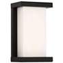 2_WAC Case 9" High Modern Black LED Outdoor Wall Light