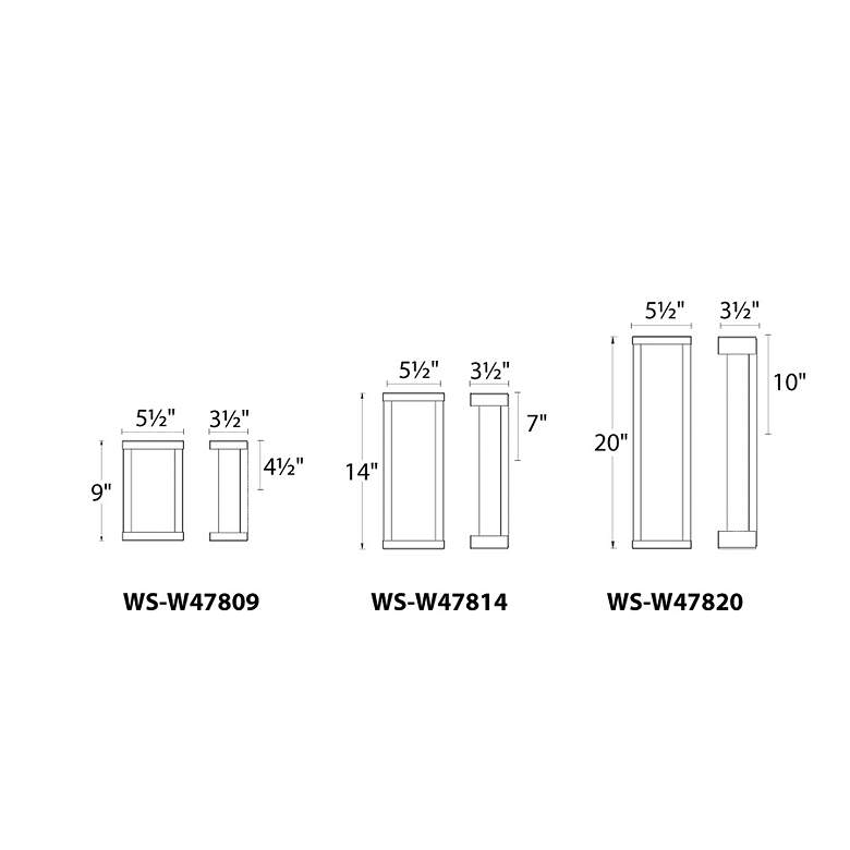 Image 3 WAC Case 9" High Modern Black LED Outdoor Wall Light more views