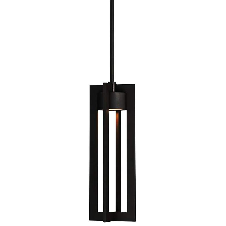 Image 1 WAC Chamber 16" High Black LED Outdoor Hanging Light