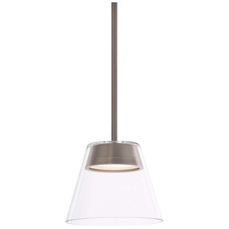 Image 2 WAC Chandra 7 1/2" Wide Brushed Nickel LED Mini Pendant