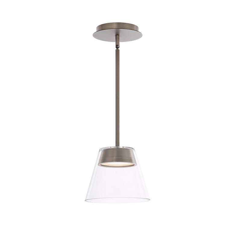 Image 3 WAC Chandra 7 1/2" Wide Brushed Nickel LED Mini Pendant more views