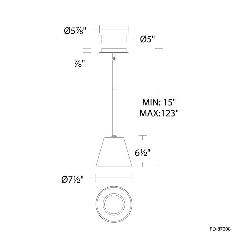 Image 5 WAC Chandra 7 1/2" Wide Brushed Nickel LED Mini Pendant more views