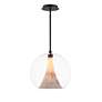 3_WAC Chantilly 14" Wide Black LED Pendant with Clear Glass more views