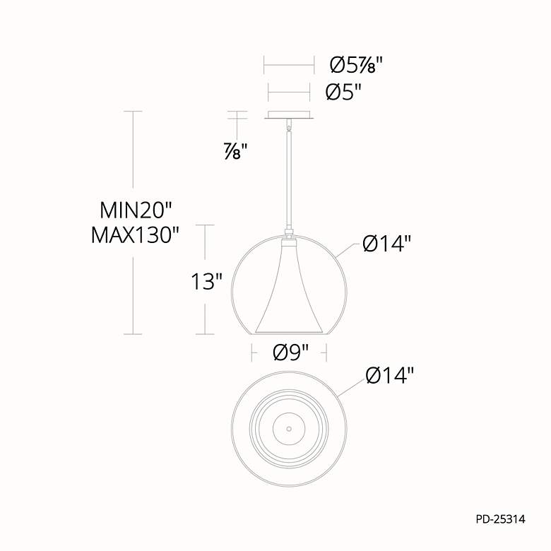 Image 5 WAC Chantilly 14" Wide Black LED Pendant with Clear Glass more views