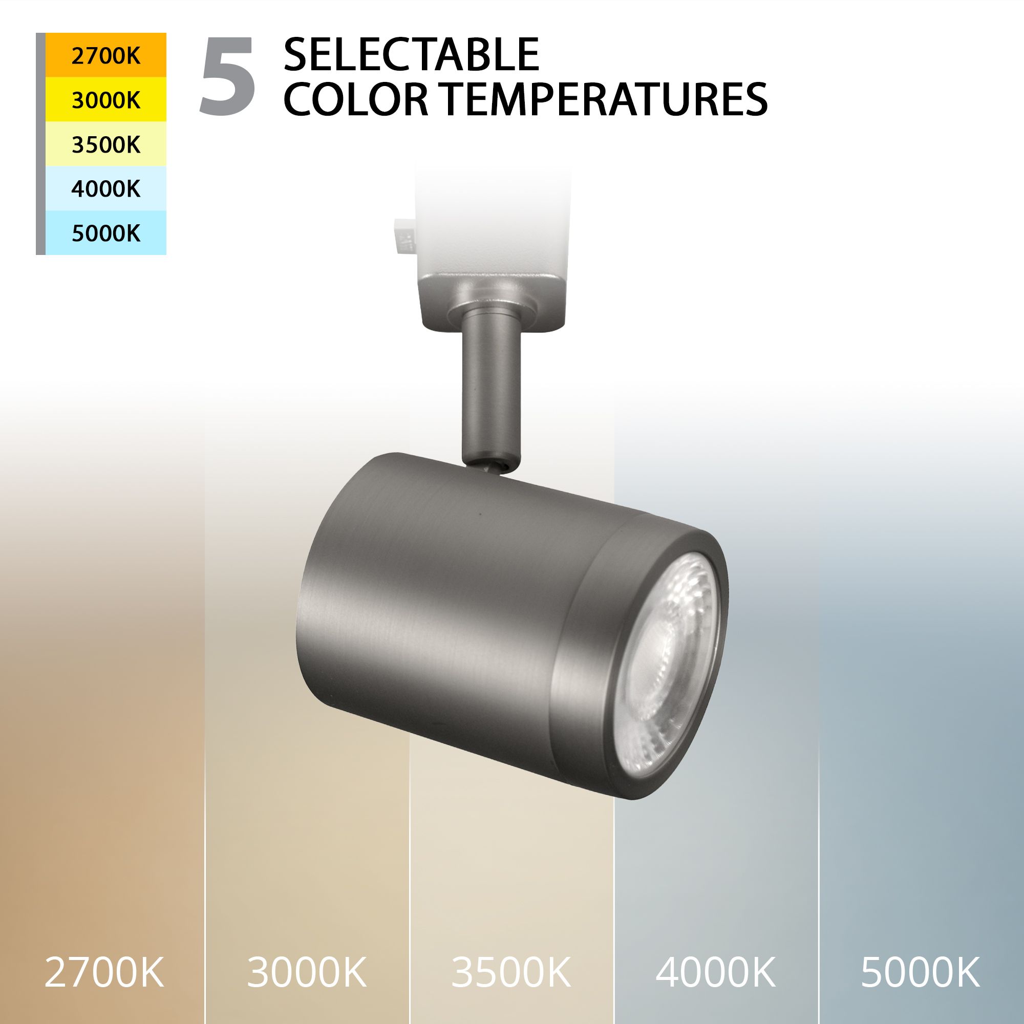 Image 2 WAC Charge 8010 Brushed Nickel LED Track Head more views