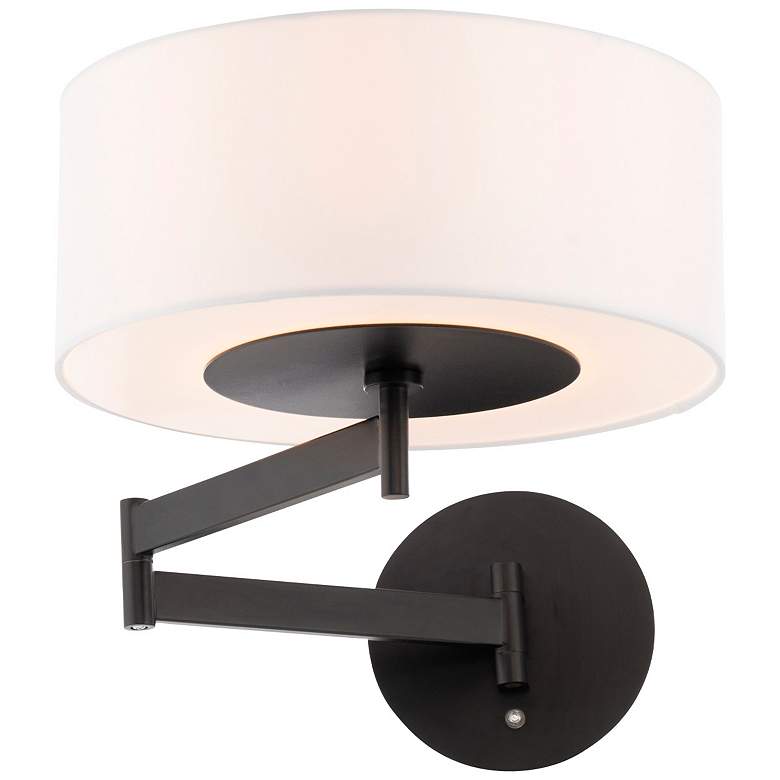 Image 2 WAC Chelsea Black LED Swing Arm Wall Lamp more views