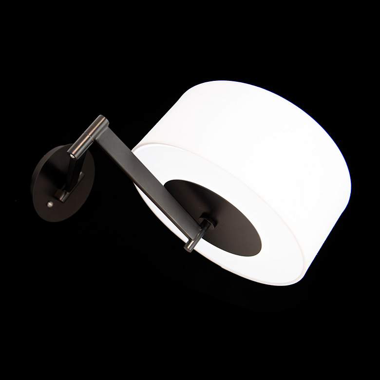 Image 5 WAC Chelsea Black LED Swing Arm Wall Lamp more views