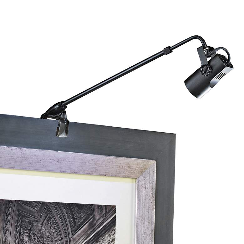 Image 1 WAC Clamp Mount 4 1/4 inch High Black Adjustable Picture Light