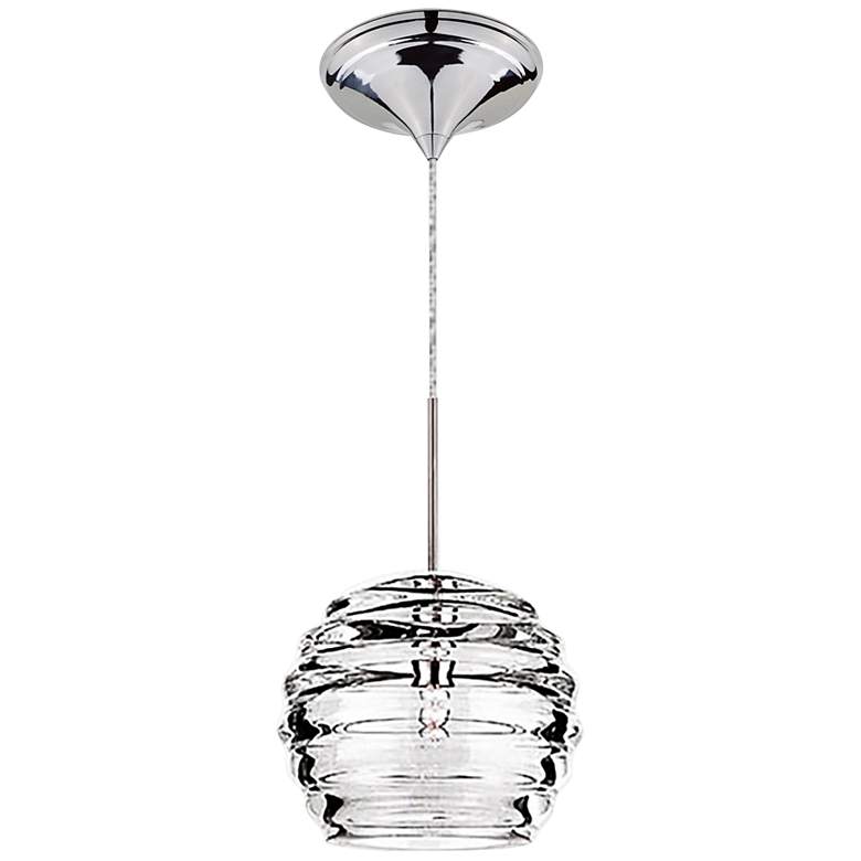 Image 1 WAC Clarity 6 inchW Clear Glass Quick Connect LED Mini Pendant