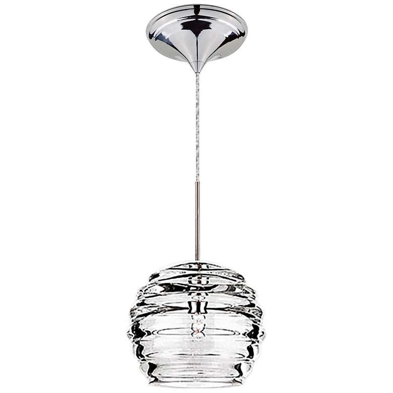 Image 1 WAC Clarity 6"W Clear Glass Quick Connect LED Mini Pendant
