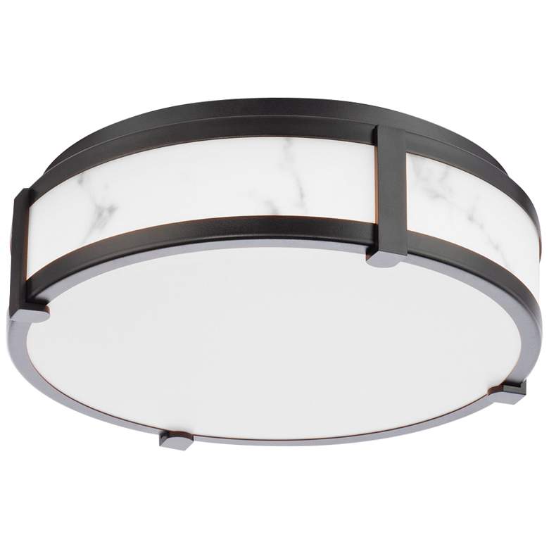 Image 1 WAC Constantine 14" Wide Black LED Drum Ceiling Light