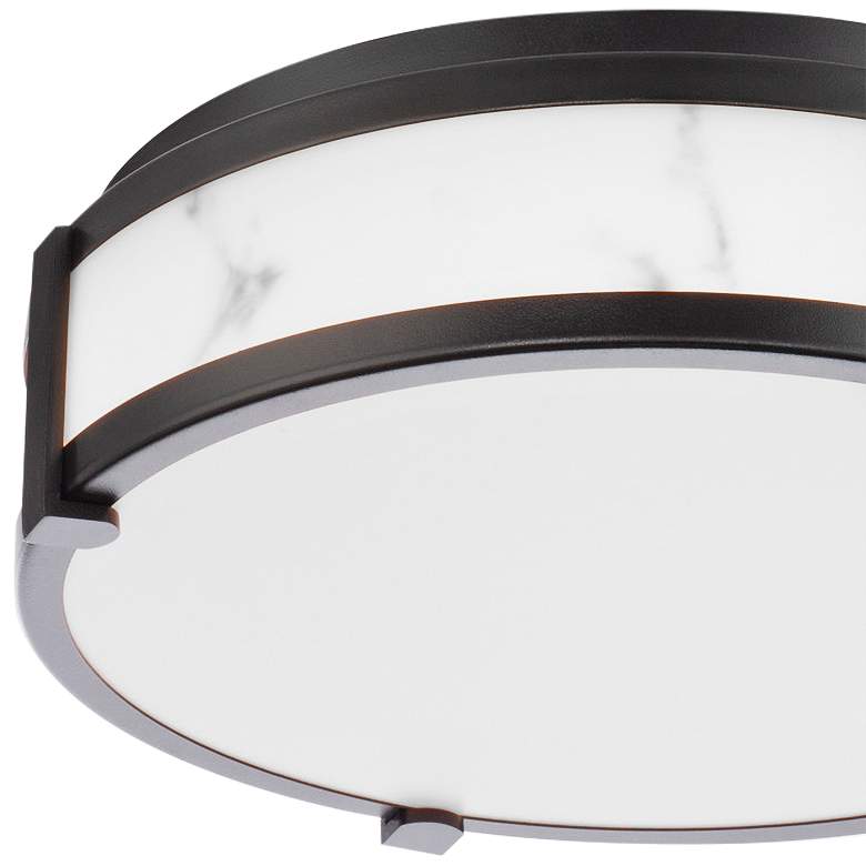 Image 2 WAC Constantine 14" Wide Black LED Drum Ceiling Light more views