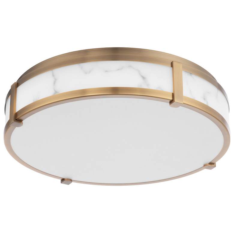Image 1 WAC Constantine 18" Wide Aged Brass LED Ceiling Light