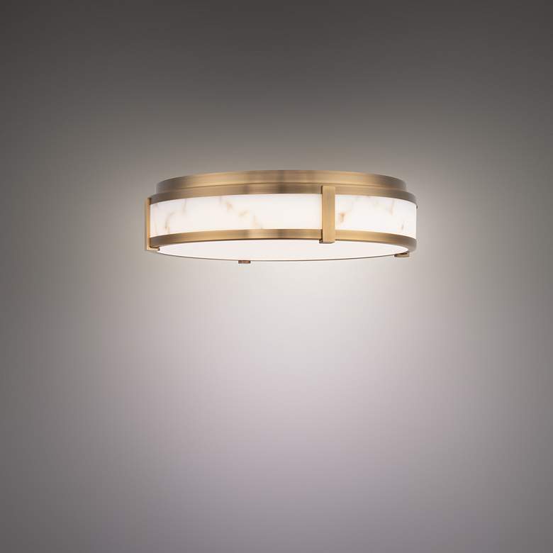 Image 2 WAC Constantine 18" Wide Aged Brass LED Ceiling Light more views