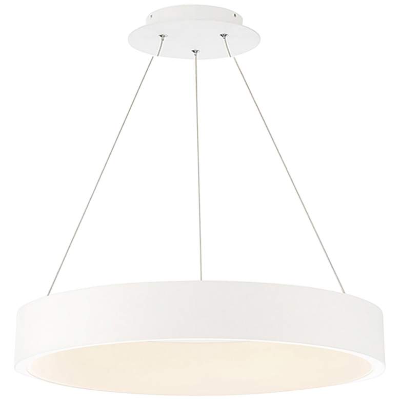 Image 1 WAC Corso 31 1/2" Wide White Metal LED Ring Pendant Light