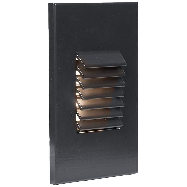 Image 1 WAC Dara 3 1/4" Wide Black Metal Rectangular LED Step Light