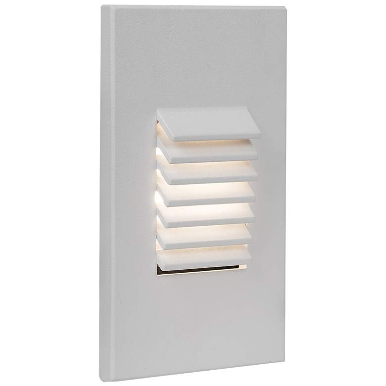 Image 1 WAC Dara 3 1/4 inch Wide White Metal Rectangular LED Step Light