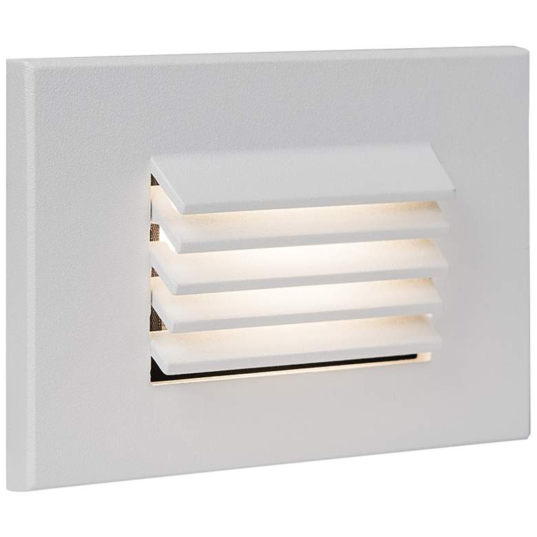 Image 1 WAC Dara 5 inch Wide White Metal Rectangular LED Step Light