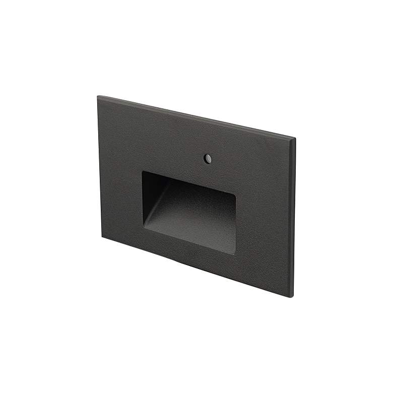 Image 1 WAC Davis 5" Wide Black LED Step Light with Photocell