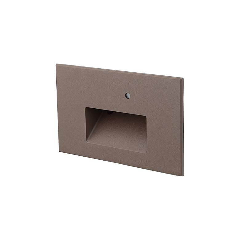 Image 1 WAC Davis 5" Wide Bronze LED Step Light with Photocell