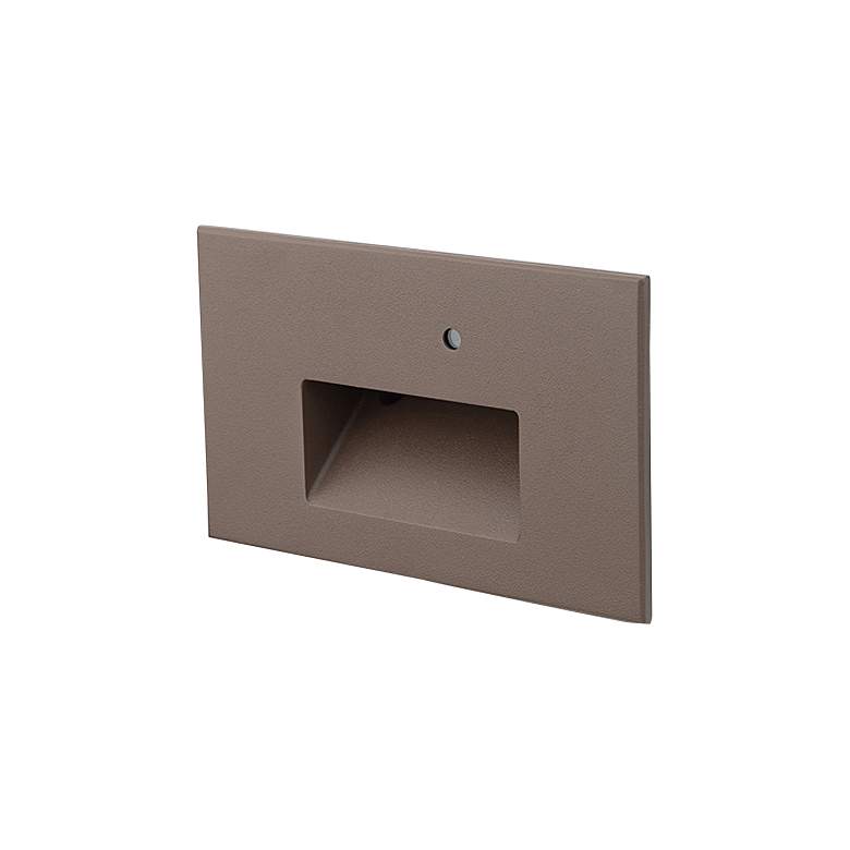 Image 1 WAC Davis 5" Wide Bronze LED Step Light with Photocell