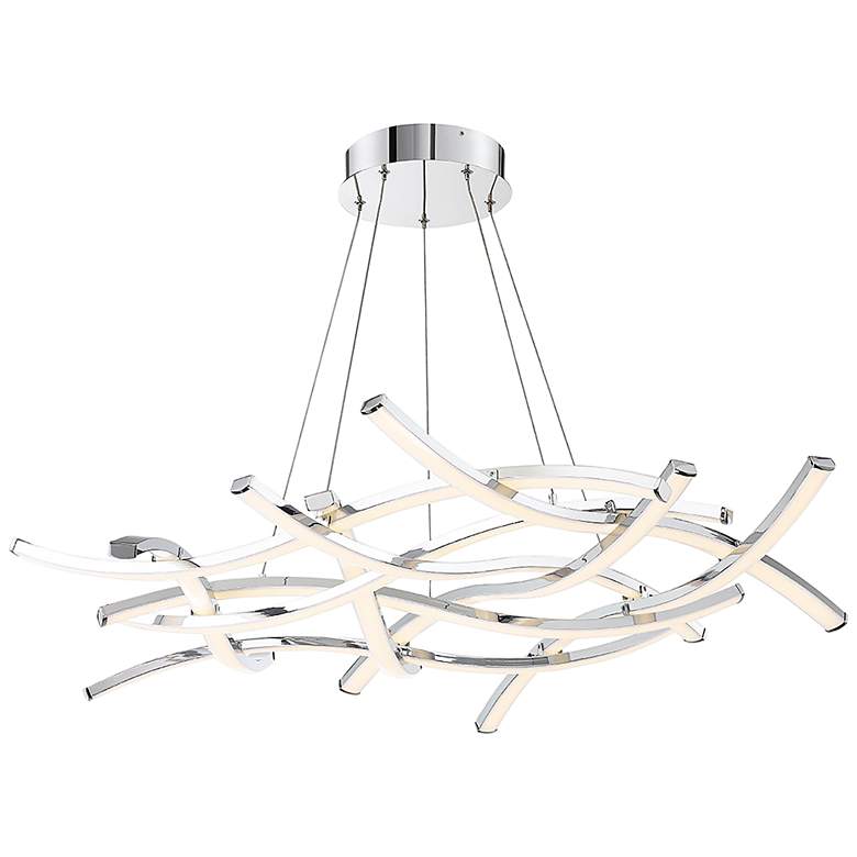 Image 2 WAC Divergence 43 3/4" Wide 9-Light Chrome Modern Chandelier