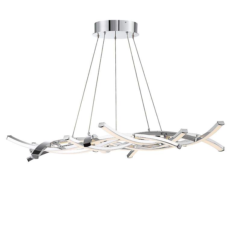 Image 6 WAC Divergence 43 3/4 inch Wide 9-Light Chrome Modern Chandelier more views
