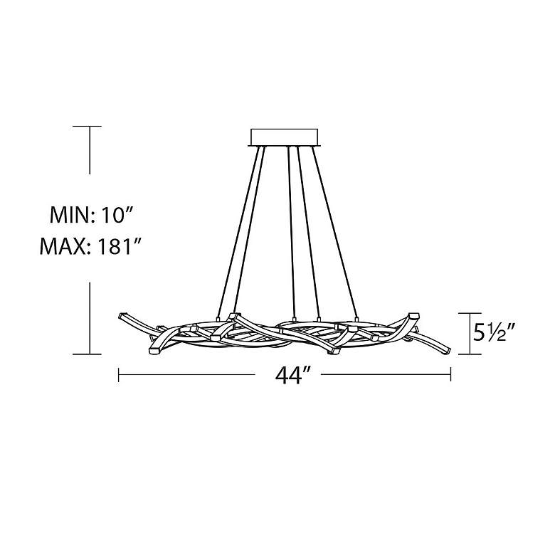 Image 7 WAC Divergence 43 3/4 inch Wide 9-Light Chrome Modern Chandelier more views