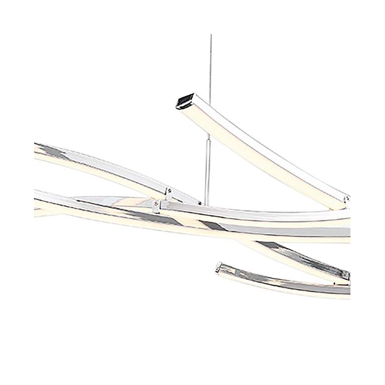 Image 2 WAC Divergence 64 inch Wide Chrome 9-Light LED Island Chandelier more views