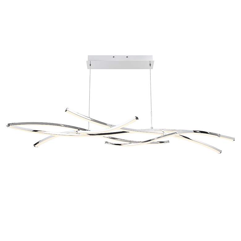 Image 3 WAC Divergence 64 inch Wide Chrome 9-Light LED Island Chandelier more views