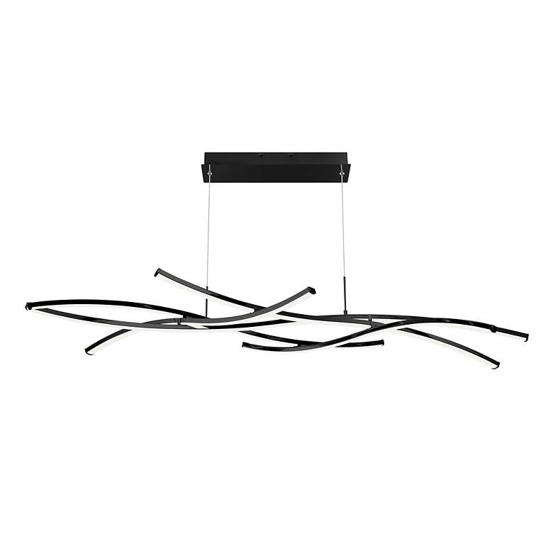 Image 2 WAC Divergence 64 inch Wide LED Modern Linear Chandelier in Black more views