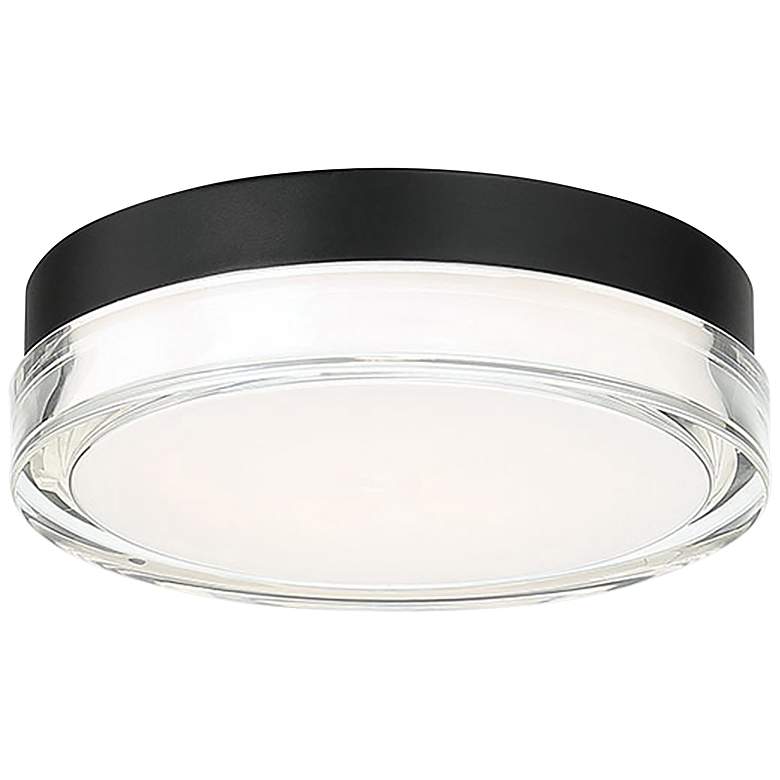 Image 2 WAC Dot 9" Wide Black 3000K LED Outdoor Ceiling Light