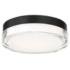 WAC Dot 9" Wide Black 3000K LED Outdoor Ceiling Light