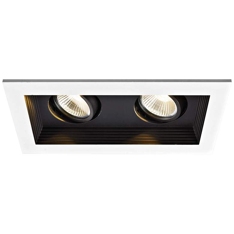 Image 1 WAC Double Spot Light 22W LED Remodel Complete Recessed Kit