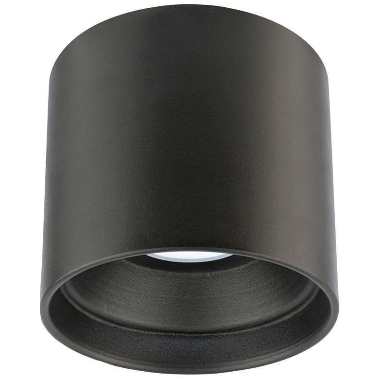 Image 2 WAC Downtown 5" Wide Black LED Outdoor Ceiling Light