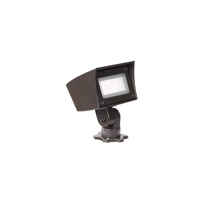 Image 1 WAC Dual CCT 4 1/2"H Bronze Brass 12V LED Mini Flood Light