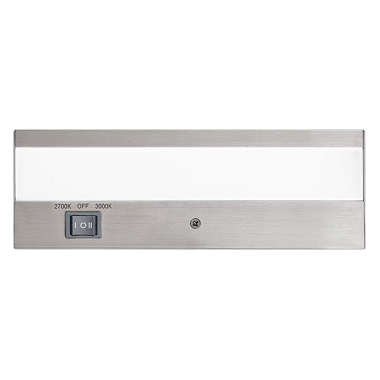 Image 1 WAC DUO 8" Wide Brushed Aluminum LED Under Cabinet Light