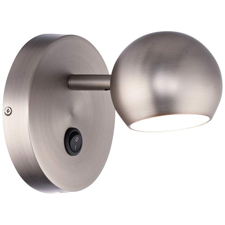 Image 2 WAC Duplex 5 1/4" High Brushed Nickel USB LED Wall Sconce