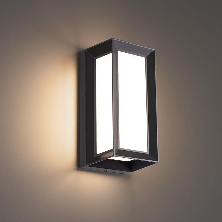 Image 2 WAC dweLED Argo 10 1/2" High Black LED Outdoor Wall Light