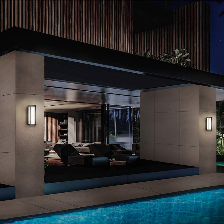 Image 6 WAC dweLED Argo 10 1/2" High Black LED Outdoor Wall Light more views