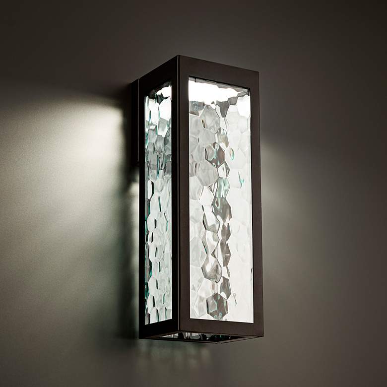 Image 1 WAC dweLED Hawthorne 11" High Black LED Outdoor Wall Light