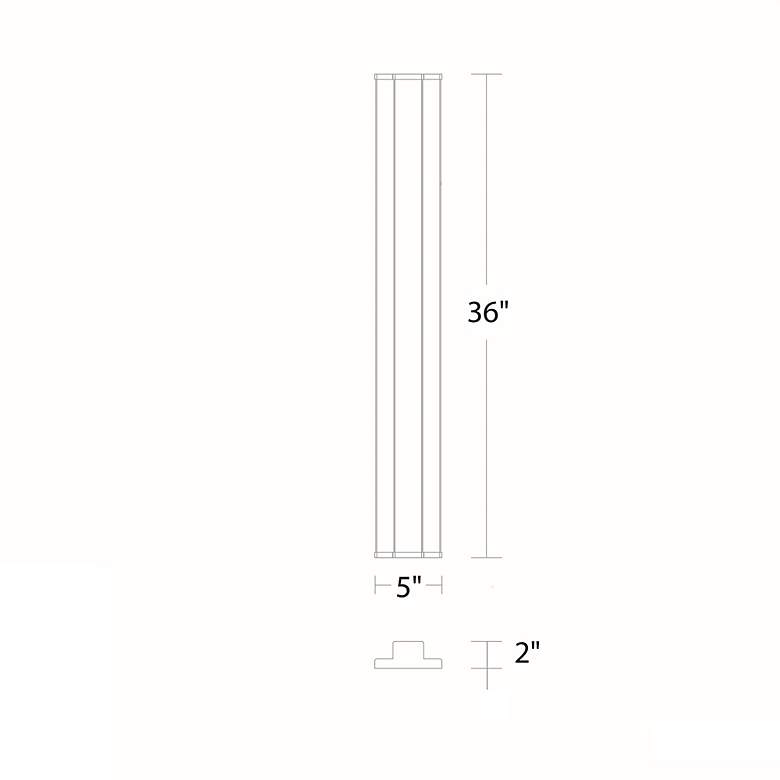 Image 5 WAC dweLED Revels 36" High Black LED Outdoor Wall Light more views