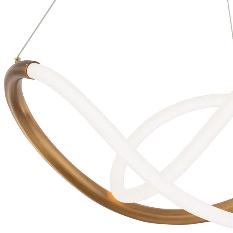 Image 3 WAC dweLED Solo 22 1/2" Wide Aged Brass LED Pendant Light more views