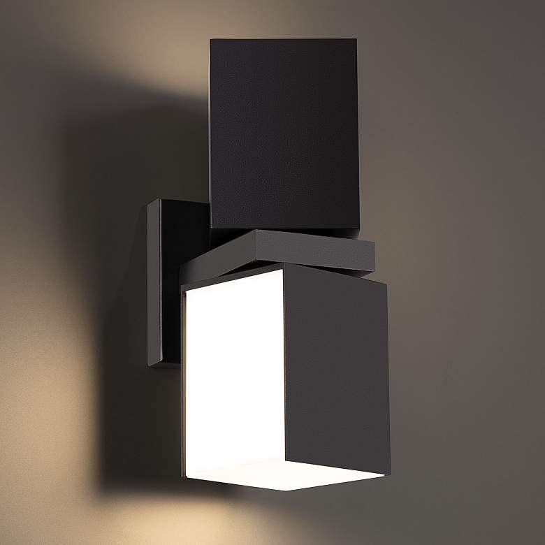 Image 2 WAC dweLED Vaiation 12 1/2"H Black LED Outdoor Wall Light