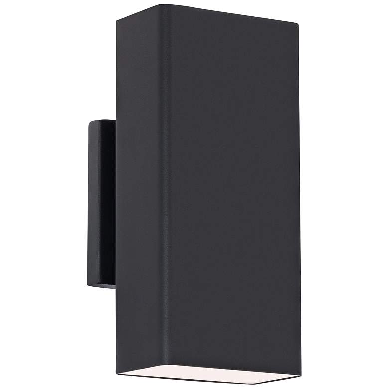 Image 2 WAC Edgey 10" High Black LED Outdoor Wall Light
