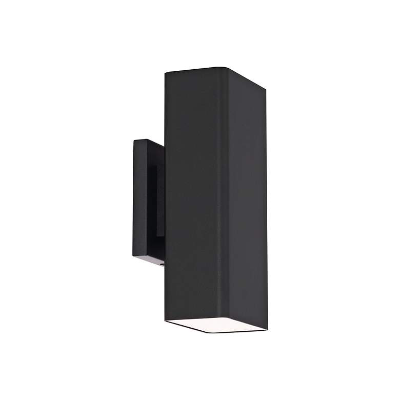 Image 4 WAC Edgey 10" High Black LED Outdoor Wall Light more views
