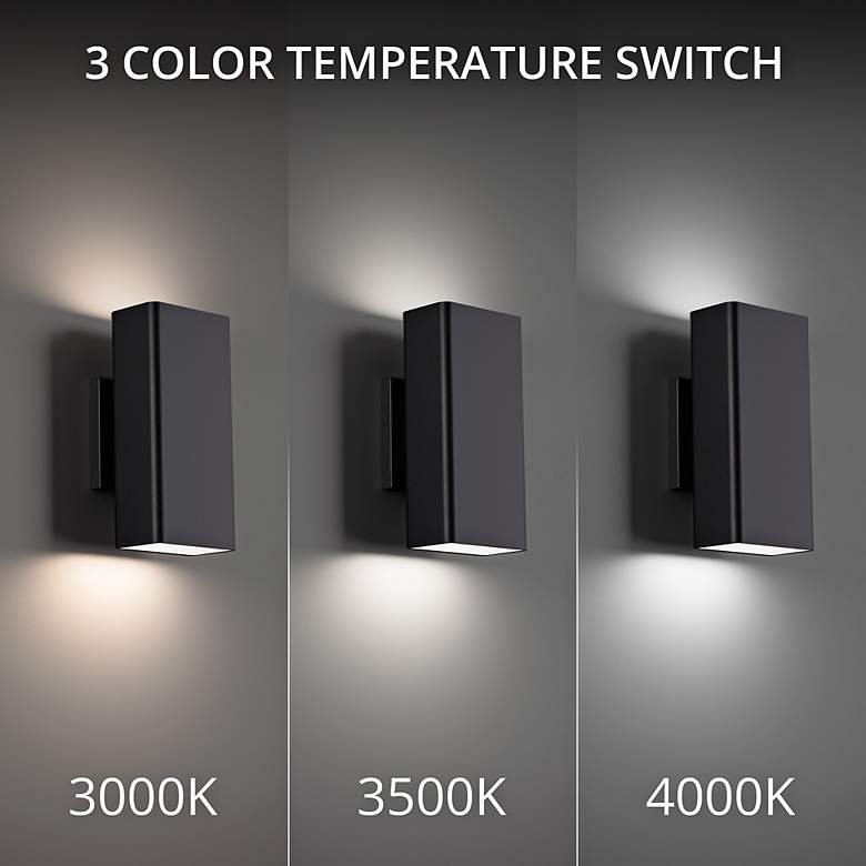 Image 5 WAC Edgey 10" High Black LED Outdoor Wall Light more views