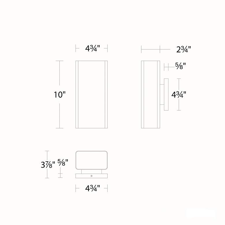 Image 6 WAC Edgey 10" High Black LED Outdoor Wall Light more views