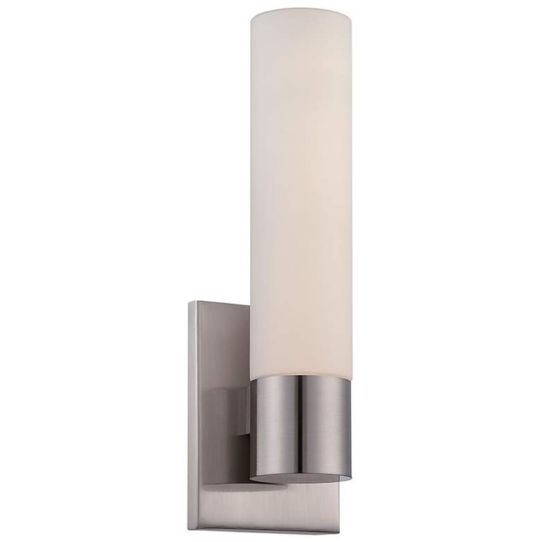 Image 1 WAC Elemental 13 inch High Chrome Vertical LED Bath Sconce