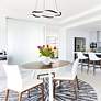 5_WAC Escapade 28" Wide Modern Black LED Pendant Ring Light more views